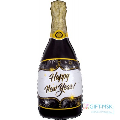 Фольгированная фигура Бутылка Шампанское С Новым Годом