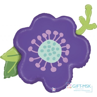 Фольгированная фигура Цветок (фиолетовый)