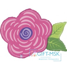 Фольгированная фигура Цветок (розовый)