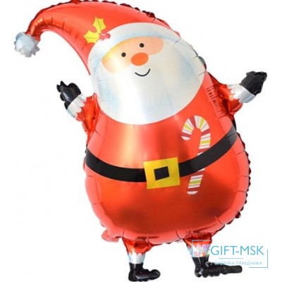 Фольгированная фигура Дед Мороз в красном колпачке