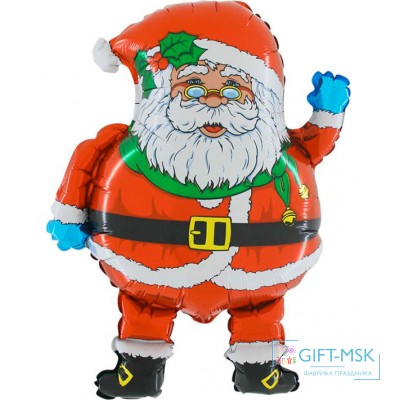 Фольгированная фигура Дед Мороз в очках
