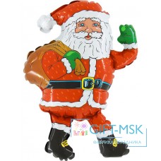 Фольгированная фигура Дед мороз с мешком