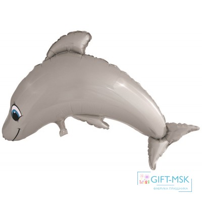 Фольгированная фигура Дельфин Серый