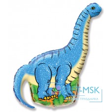 Фольгированная фигура Динозавр диплодок Синий