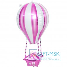 Фольгированная фигура Воздушный шар, Аэростат (3D) Розовый