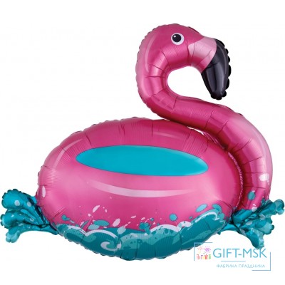 Фольгированная фигура Фламинго на воде