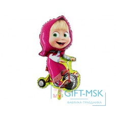 Фольгированная фигура Маша на велосипеде 