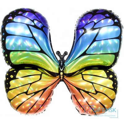 Фольгированная фигура Бабочка Яркая радуга