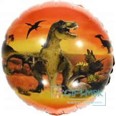 Фольгированный круг Эра Динозавров