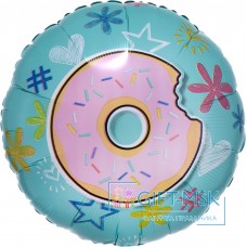 Фольгированный круг  Пончик (рисунки мелом)