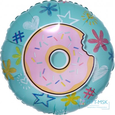 Фольгированный круг  Пончик (рисунки мелом)