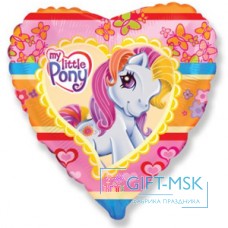 Фольгированное сердце My little pony
