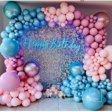 Фотозона из пайеток на день рождения