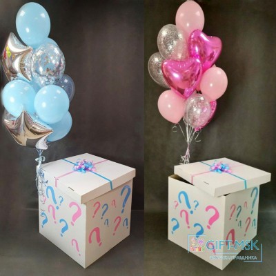 Коробка с шарами мальчик или девочка