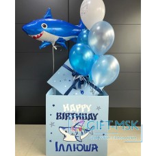 Коробка с шарами Счастливая акула
