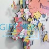 Многоуровневая карта мира Разноцветная