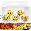 Набор одноразовой посуды для праздника Смайл Emoji (черный)