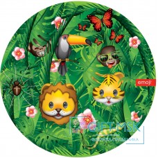Набор одноразовой посуды для праздника Смайл Emoji Джунгли