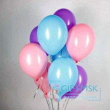 Воздушные шары Розовые Сиреневые Голубые
