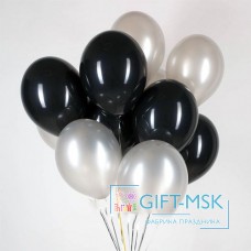 Воздушные шары Черные Серебро