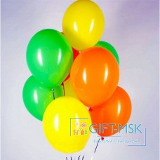 Воздушные шары Зеленые Желтые Оранжевые